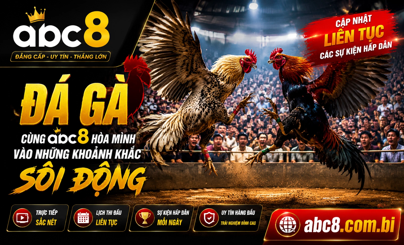 ABC8 Đá Gà giao diện live trận trên mobile
