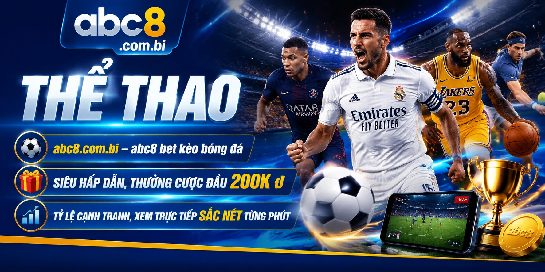 ABC8 thể thao giao diện trận đấu
